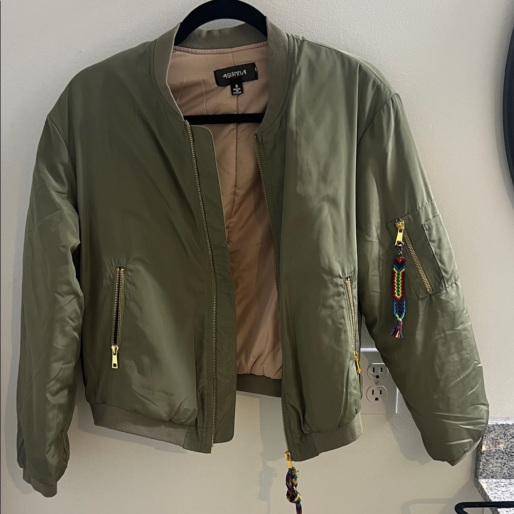 4SI3NNA Olive Green Puffer Jacket